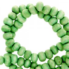 Wooden beads round 4mm Spring green